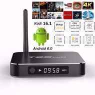 M.Way Aluminum Android 6.0 TV Box New Model Smart Box with Quad Core/2GB RAM/ 8GB Flash/4K/S905X - Bluetooth 4.0...