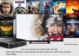 M.Way Aluminum Android 6.0 TV Box New Model Smart Box with Quad Core/2GB RAM/ 8GB Flash/4K/S905X - Bluetooth 4.0... N7