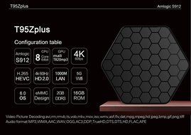 Easytone T95Z Plus 4K Amlogic S912 Android 6.0 Set Top TV Box 2GB/16GB 64bits 3D 2.4G/5G Dual Wifi HDMI Streaming... N4