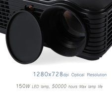 HD Video Projector,Joyhero 2500 Lumens HDMI Max 200" Big Screen LCD LED Projector For Home Back Yard Movie, Party... N11
