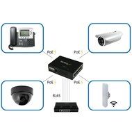StarTech.com 4 Port Gigabit Midspan PoE+ Injector Wall-Mountable Power Over Ethernet (POEINJ4G) N4