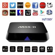 M8S-II Tv Box Android Tv Box Amlogic S905 2G/8G/4K Emmc Quad Core AP6330 KODI 16.0 Fully loaded Dual WIFI 5G/2.4G...