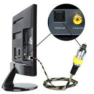 DATASTREAM Digital Audio Optical TOSLink Cable (6&#039;) w/ High Fidelity Audio Transfer &amp; Nylon Braided Cable - Excellent... N6