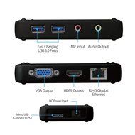 SIIG JU-DK0311-S1 USB 3.0 Dual Video Docking Station adds HDMI or VGA Video Output, 2 USB 3.0 ports, Gigabit Ethernet... N2