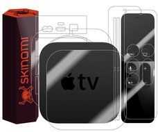 Apple TV Full Body Skin (4th Gen,2015), Skinomi TechSkin Full Coverage Skin Protector for Apple TV 2015 Front...