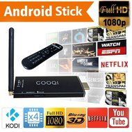 COOQI Mini Android TV Box HDMI up to 1080P with Remote Control, TV Stick for Android 4.4 Quad Core Streaming Media...