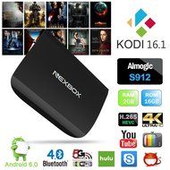 NEXBOX Amlogic S912 Android 6.0 4K TV BOX 2G/16G Octo-core 2GHz ARM Cortex-A53 64-bit Smart Enternet STB KODI...