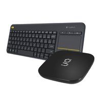 Matricom G-Box Q&sup2; and Logitech Wireless Touch Keyboard K400 Plus keyboard /Android TV Streaming Media Mini PC...