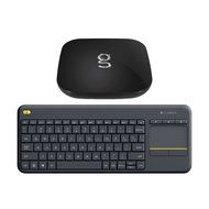 Matricom G-Box Q&sup2; and Logitech Wireless Touch Keyboard K400 Plus keyboard /Android TV Streaming Media Mini PC... N2