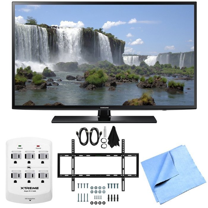 Samsung UN40J6200 40-Inch Full HD 1080p 120hz Smart LED TV Mount/Hook-Up Bundle includes 40-Inch HD Smart TV,...
