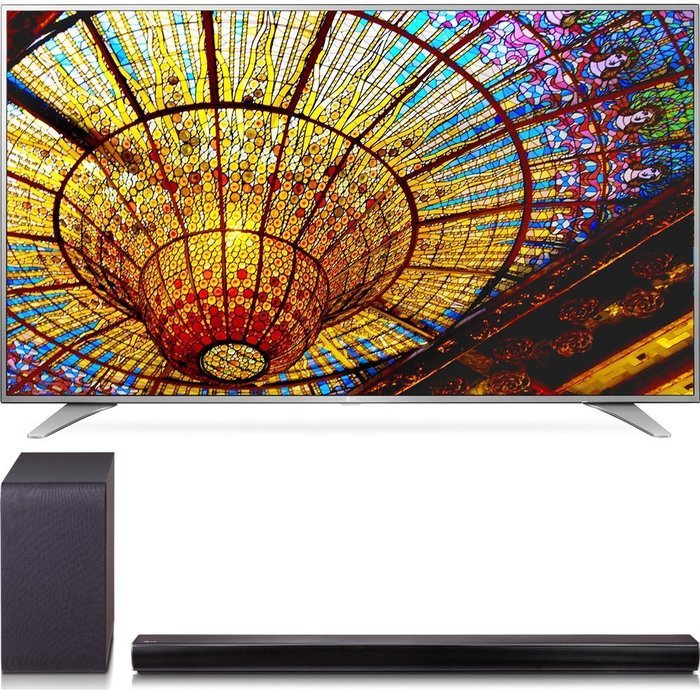 LG 55UH6550 55-Inch 4K UHD Smart TV Bundle w/ LG SH5B 2.1ch 320W Sound Bar + Wireless Subwoofer and Bluetooth...