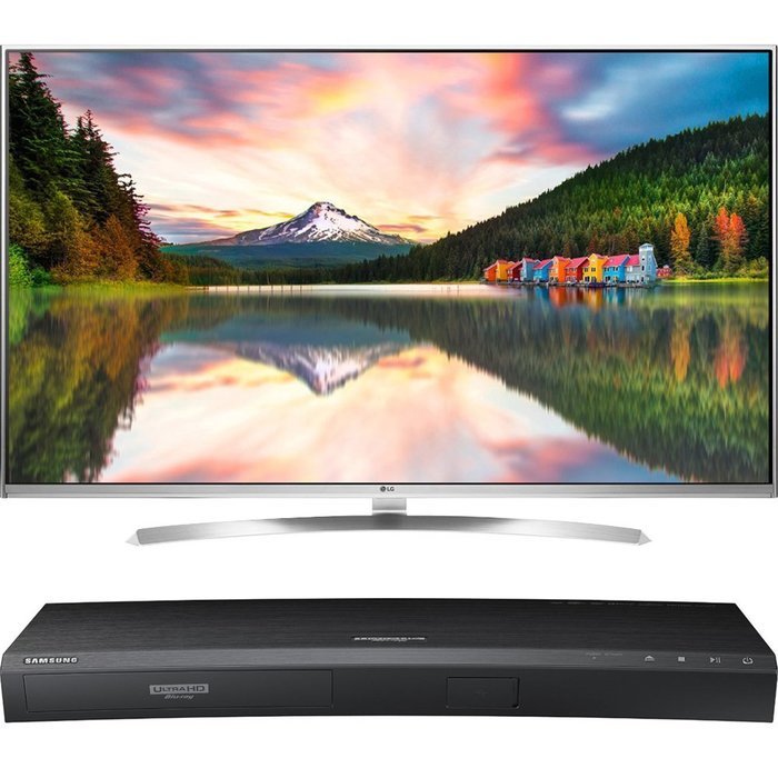 LG 55-Inch Super UHD Smart TV w/webOS 3.0+ Samsung UBD-K8500 4K UHD Blu-Ray Player