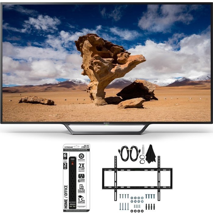 Sony KDL-40W650D 40-Inch Class Full HD 1080P TV with Slim Flat Wall Mount Bundle includes Television, Slim Flat...