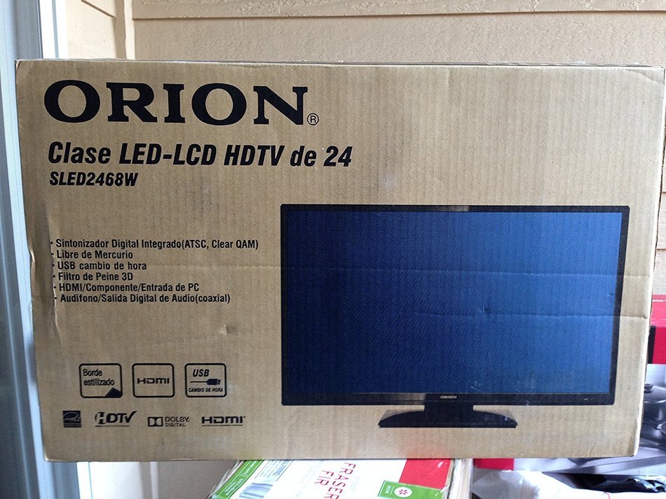 Orion 24" Class LED-LCD 720p 60Hz HDTV, SLED2468W Ultra-Slim 2.28"