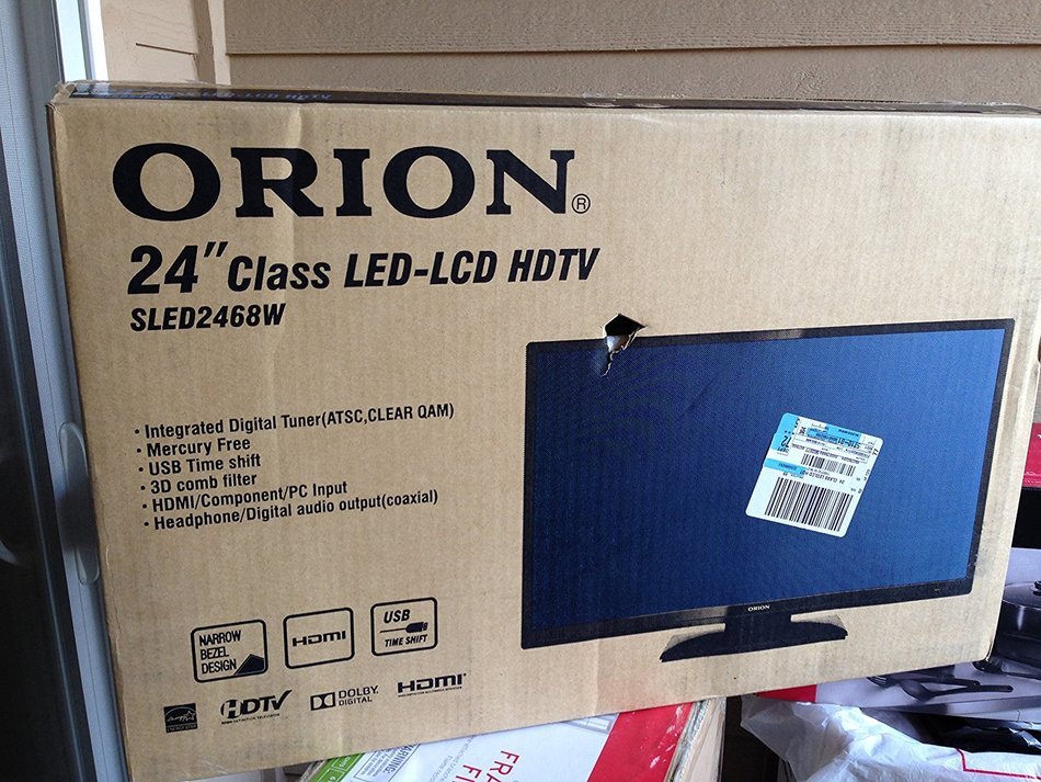 Orion 24" Class LED-LCD 720p 60Hz HDTV, SLED2468W Ultra-Slim 2.28" N4