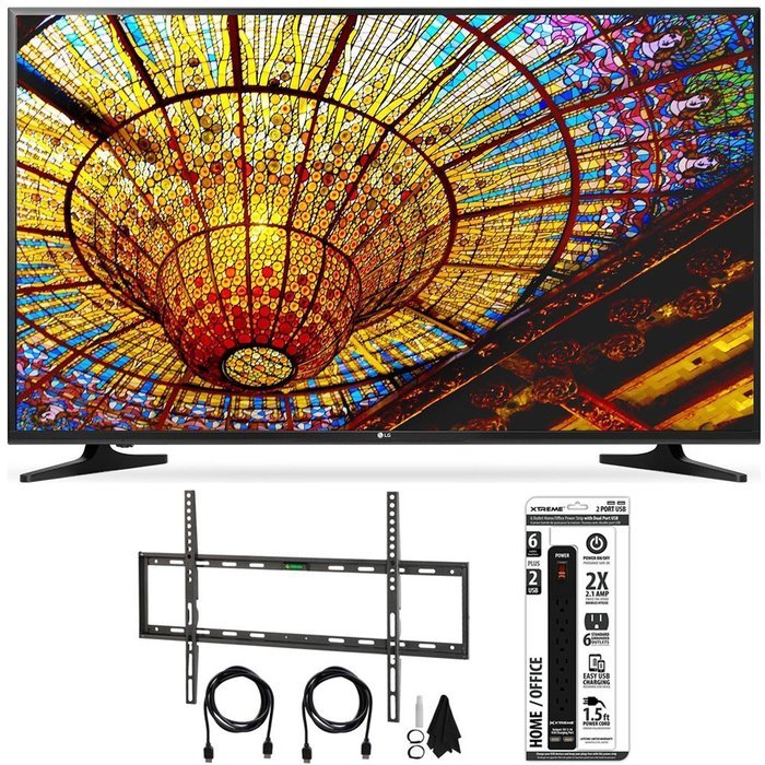 LG 65UH5500 - 65-Inch 4K Ultra HD Smart LED TV w/ webOS 3.0 Flat Wall Mount Bundle includes TV, Flat Wall Mount...