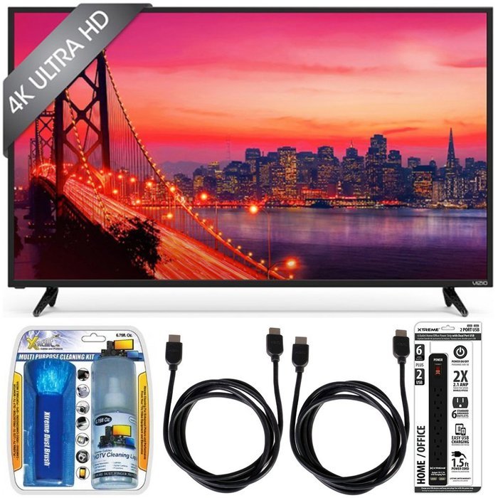 Vizio E55u-D0 - 55-Inch 4K Ultra HD SmartCast LED TV Home Theater Display Bundle includes TV, Screen Cleaning...