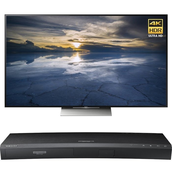 Sony 65-Inch Class 4K HDR Ultra HD TV (XBR-65X930D) with Samsung 3D Wi-Fi 4K Ultra HD Blu-ray Disc Player