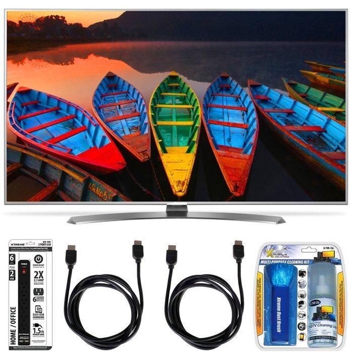 LG 65UH7700 65-Inch Super UHD 4K Smart TV w/ webOS 3.0 Accessory Bundle includes Television, Screen Cleaning Kit...