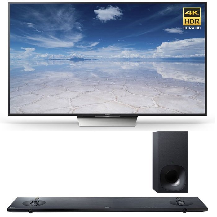 Sony XBR-85X850D 85-Inch 4K UHD TV with HTNT5 Sound Bar and Vudu/Rhapsody Streaming Essentials Bundle