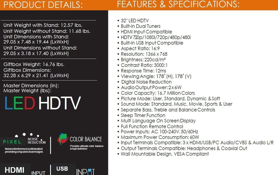 IQ 32-US.CUSFLH LED HDTV N2