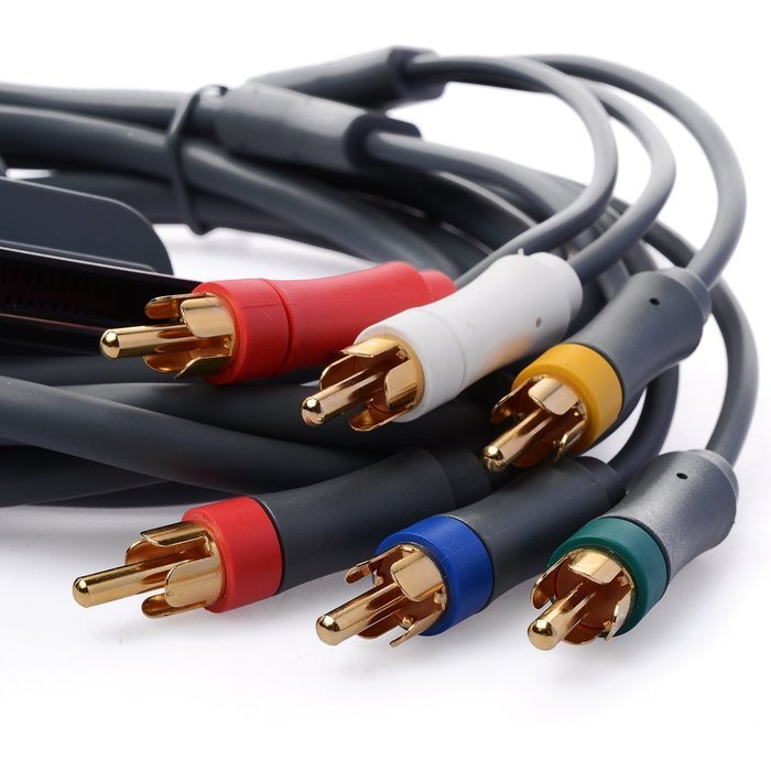 Xcellent Global 250CM Length Premium HDTV Composite Component High Definition HD AV TV LCD Cable Cord for Microsoft... N2