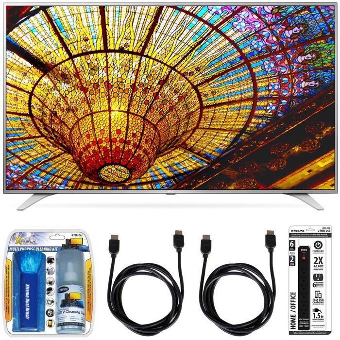 LG 49UH6500 49-Inch 4K UHD Smart TV w/ webOS 3.0 Accessory Bundle includes TV, Screen Cleanng Kit, Power Strip...