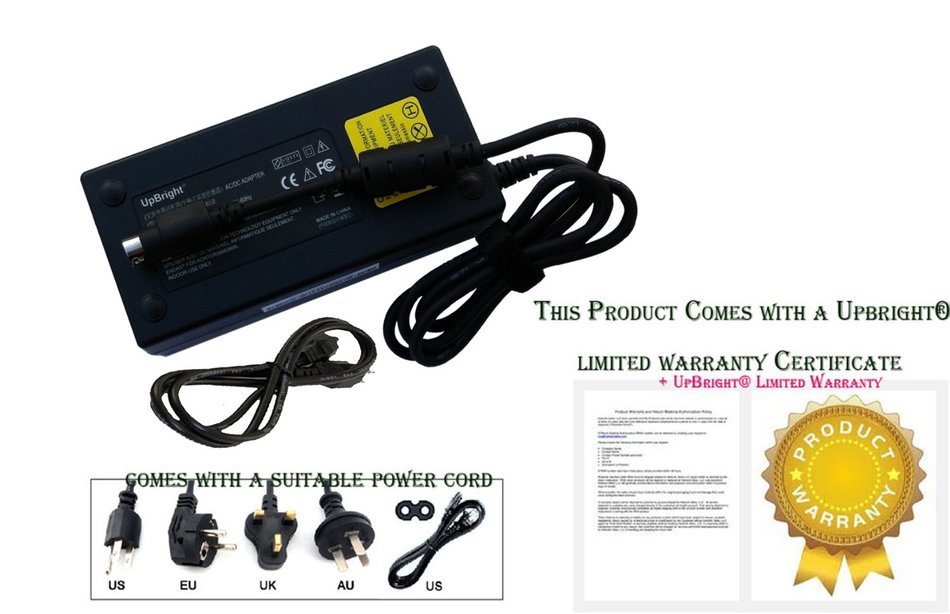 UpBright&reg; New Global 4-Pin DIN AC / DC Adapter For LOADUS RQ-12024 RQ12024 LED LCD TV Power Supply Cord Cable...