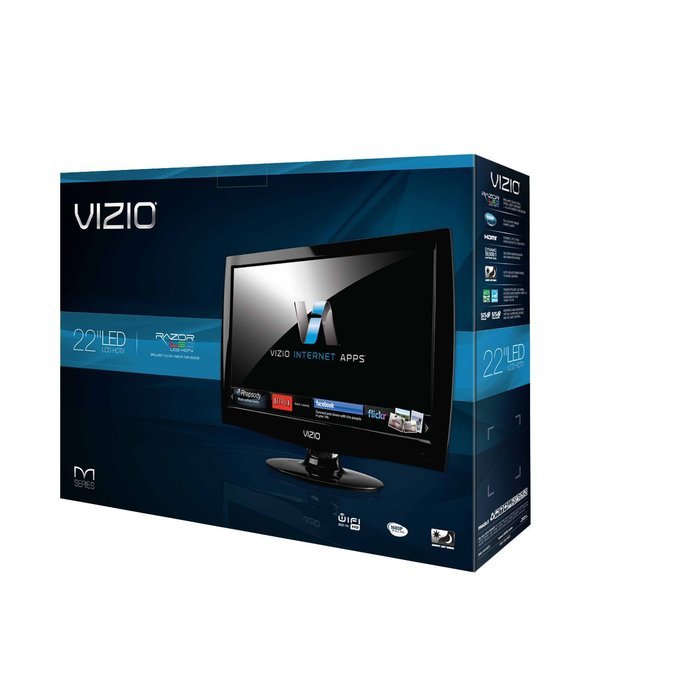 VIZIO M221NV 22-Inch Full HD 1080p LED LCD TV with VIA Internet Applications, Black (2010 Model) N7