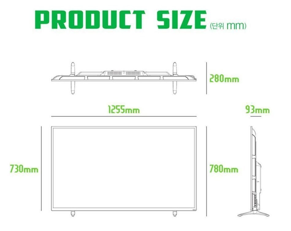 Wasabi Mango New ZEN UN550 REAL 4K HDMI2.0 55" UHD SVA Panel 3840X2160 TV N8