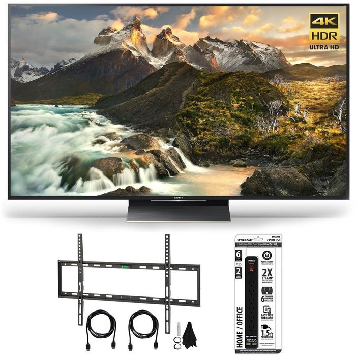 Sony XBR-65Z9D - 65-inch 4K Ultra HD LED TV w/ Flat Wall Mount Ultimate Bundle includes TV, Flat Wall Mount Ultimate...