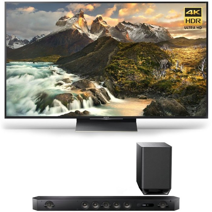 Sony XBR-65Z9D - 65-inch 4K Ultra HD LED TV w/ HT-ST9 7.1 Channel Sound Bar Bundle includes TV and Sony HT-ST9...