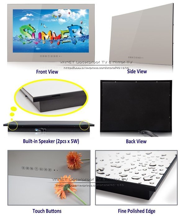 32 inch Yamet Mirror Android smart TV Mirror Television Hotel TV WIFI full-HD 1080P HDMI N2