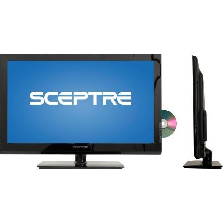Sceptre 32" Class LED 720p 60Hz HDTV(2.35" ultra-slim) with Built-in DVD Player, E325BD-M, Black /32" LED panel...