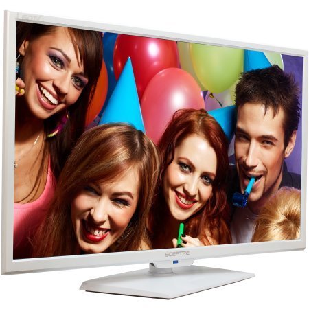 Sceptre 32" 720p 60Hz Class LED HDTV with Built-In DVD Player,E325PD-M, White N2