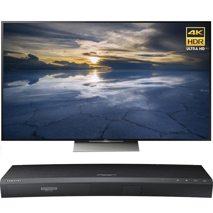 Sony 75-Inch Class 4K HDR Ultra HD TV (XBR-75X940D) with Samsung 3D Wi-Fi 4K Ultra HD Blu-ray Disc Player