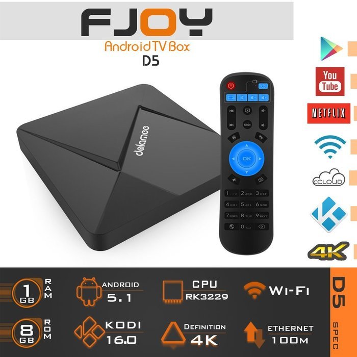 (2016 Newest) DOLAMEE D5 Android TV Box 1GB /8GB Rockchip RK3229 Quad-core 2.4G Wifi Buetooth 4.0 32bit Android...