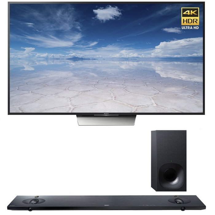 Sony XBR-55X850D 55-Inch 4K UHD TV with Sony HTNT5 Sound Bar with Hi-Res Audio and Wireless Streaming
