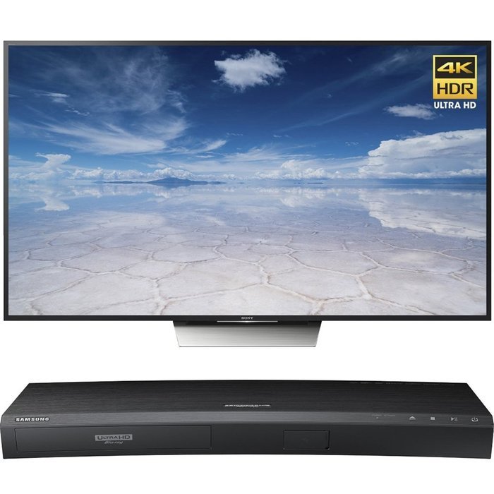 Sony 65-Inch Class 4K HDR Ultra HD TV (XBR-65X850D) with Samsung 3D Wi-Fi 4K Ultra HD Blu-ray Disc Player