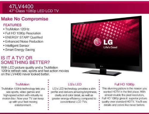 LG 47LV4400 47" 1080p 120Hz LED HDTV
