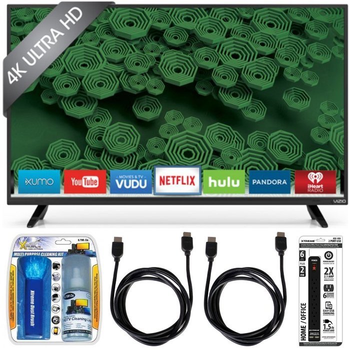Vizio D65u-D2 65" Class Ultra HD 4K Full-Array LED Smart TV Essential Accessory Bundle includes TV, Performance...