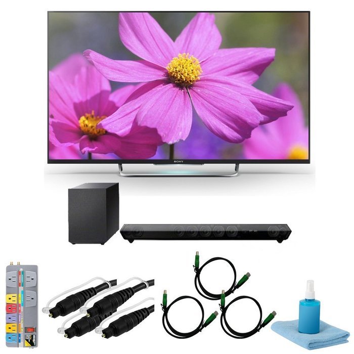 KDL55W800B - 55-Inch Premium LED HDTV 3D Built-In WiFi Motionflow with HT-ST5 Sound Bar Bundle. Bundle includes...