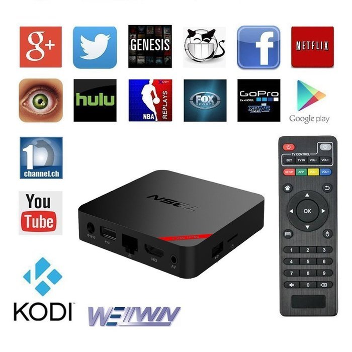 Edal T95N Android 5.1 TV Box Amlogic S905 Quad Core 1GB 8GB 3D Wifi HDMI Kodi 16.0 Fully Loaded HD 4K 1080P Streaming... N2