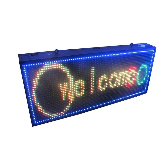 1.7' x 5.1' Double Sided Full Color Programmable LED Sign Outdoor RGB Wireless LED Display