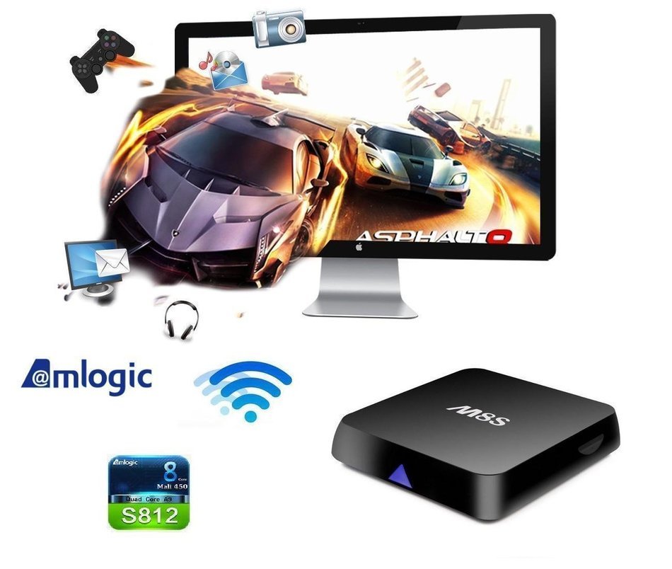 [2016 Free Wireless Mini keyboard] Bros Unite M8S Amlogic S812 Quad Core Android tv box Full Loaded Add-ons with... N2
