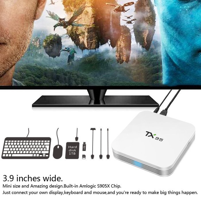 Kekilo TX95 Amlogic S905X Kodi 16.1 Pre-installed Android 6.0 Marshmallow Quad Core TV Box 2G/16G 3D 4K HD Bluetooth... N5