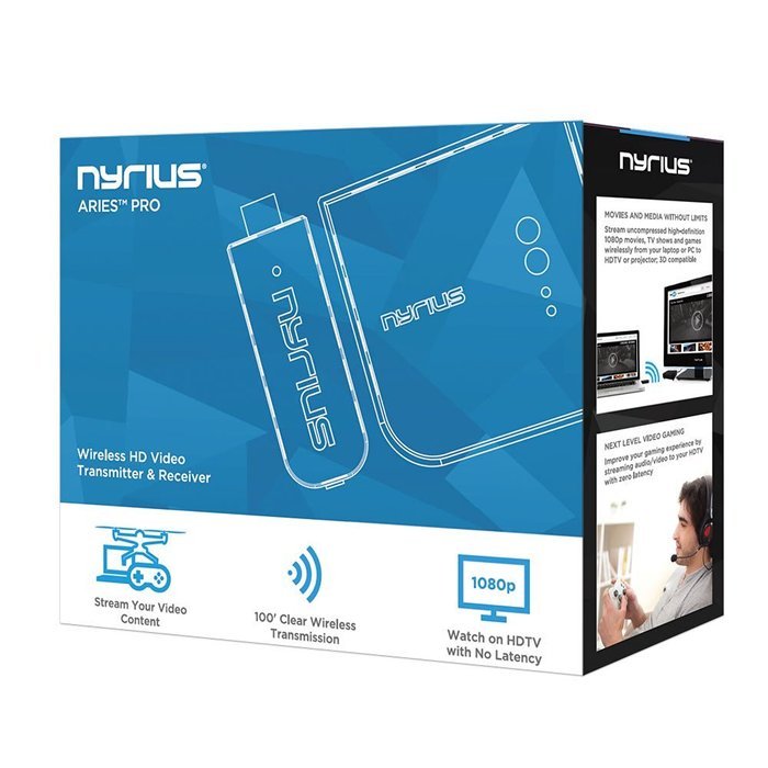 Nyrius ARIES Prime Wireless Video HDMI Transmitter & Receiver for Streaming HD 1080p 3D Video & Digital Audio... N13