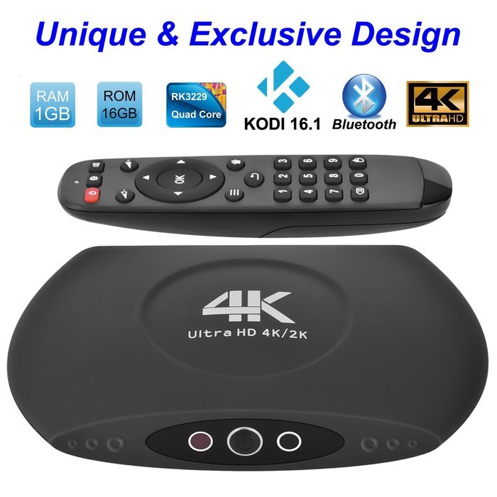 Android TV Box Fully Loaded &ndash; [1GB+16GB+Bluetooth 4.0] Kodi 16.1 XBMC, [2017 Esdabem Unique Newest Design] Support...