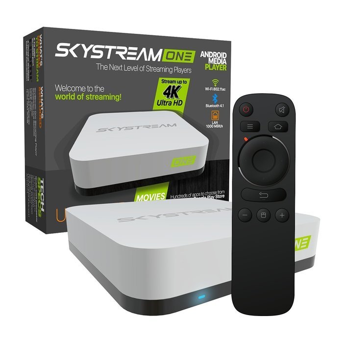 SkyStream ONE Android TV Box Fully Loaded KODI with SkyStreamTV Updater 2G/16G/4K Plug & Play Ready with Lollipop...