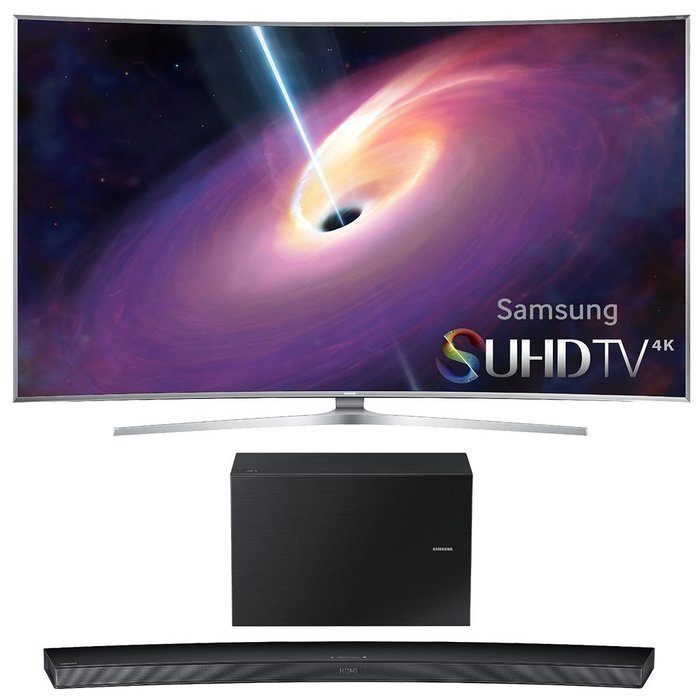 Samsung UN78JS9500 78-Inch Curved 4K 120hz SUHD 3D LED TV w/ HW-J7500 Soundbar Bundle includes UN78JS9500 78-Inch...